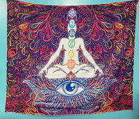 Chakra Third Eye Meditation Tapestry